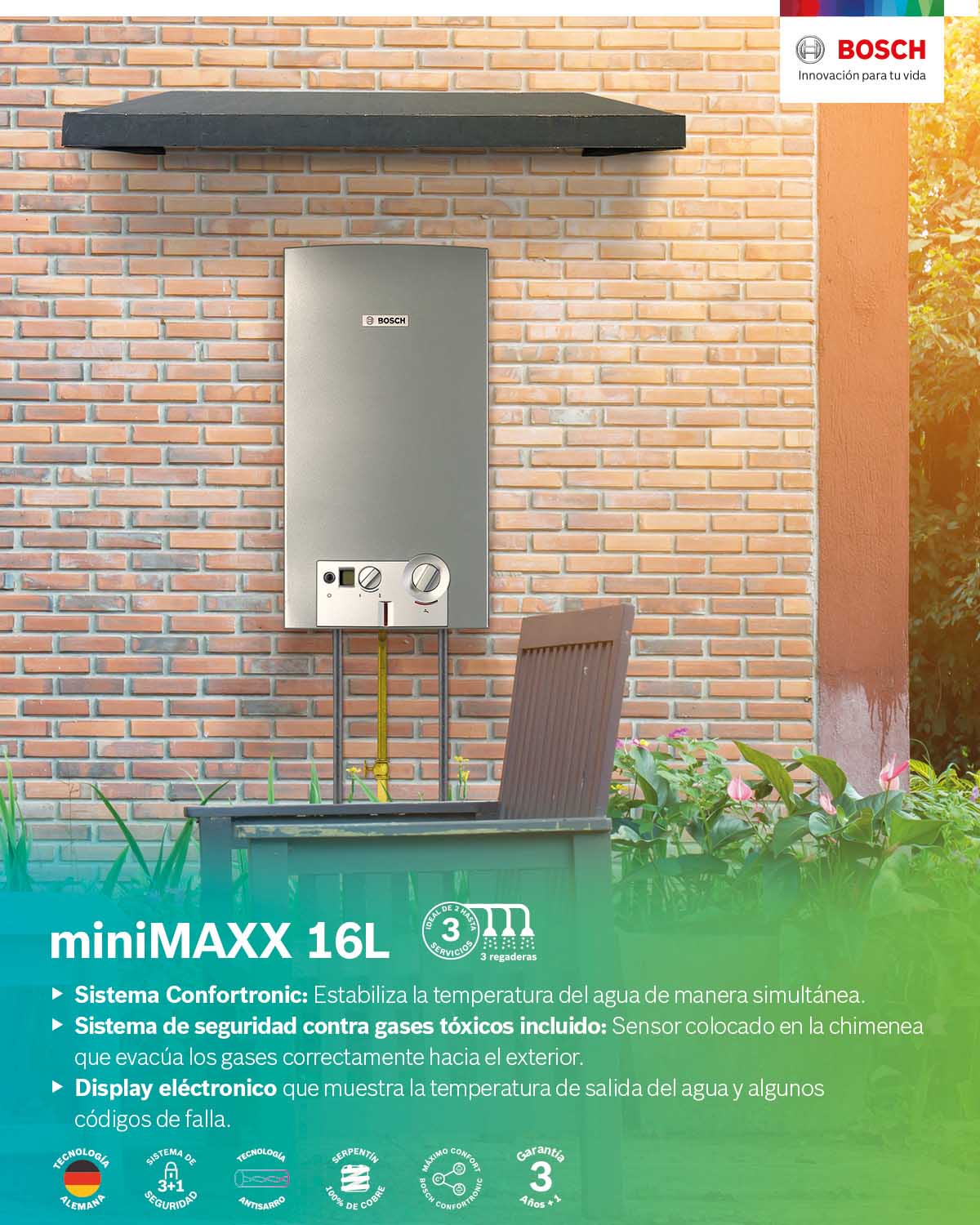 Calentadores de Agua Instantaneo Bosch Minimaxx Home Depot México